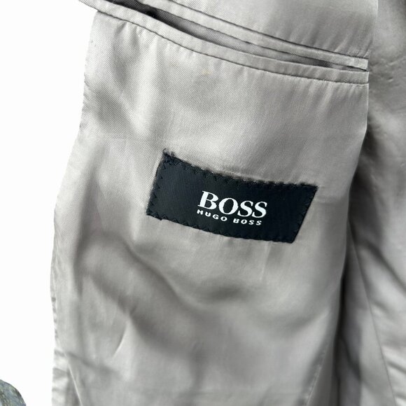 HUGO BOSS MEN'S ITALIAN BLACK BLUE OLIVE BEIGE TWEED SPORT COAT BLAZER JACKET - Picture 8 of 8